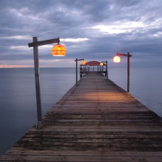 Montecristi Pier at dusk